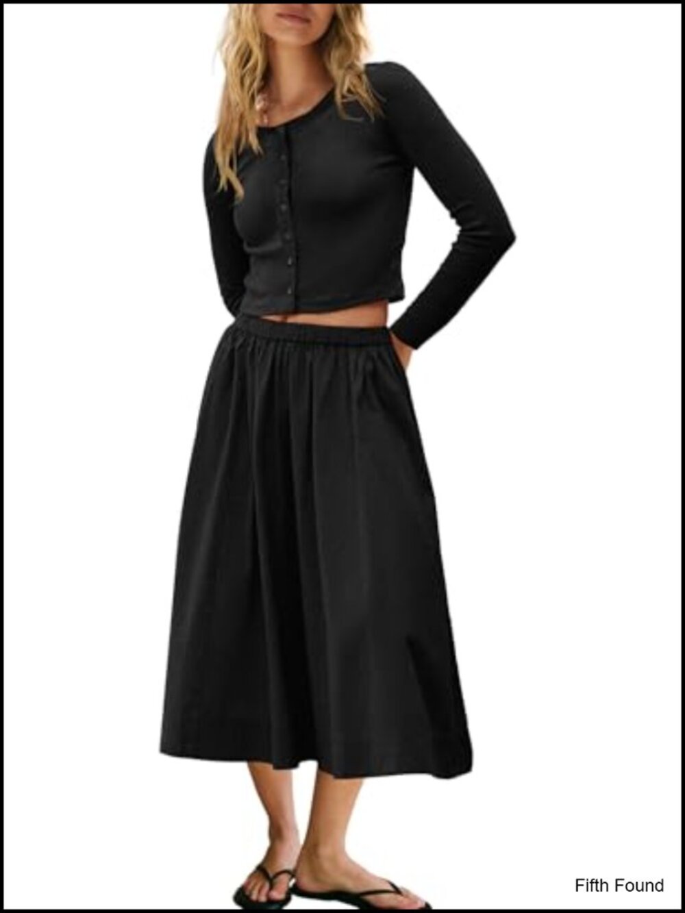 2 Piece Ribbed Cardigan and Skirt Set Womens Casual Lounge Outfit